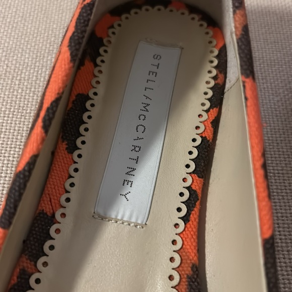 Stella McCartney animal print linen fabric pointy flat ballet flats - Picture 2 of 6